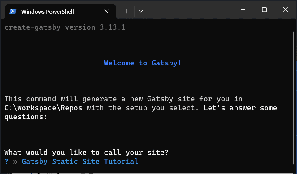 Gatsby.js スタティックサイトのチュートリアル Part 1